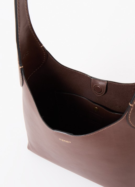 Coach Brooklyn 28 schoudertas van leer - detail 3 donkerbruin