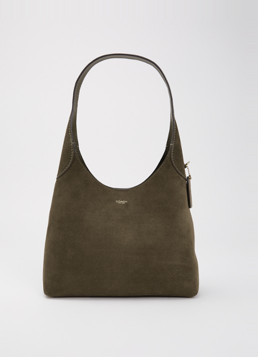 Coach Brooklyn 28 schoudertas van suède met logo