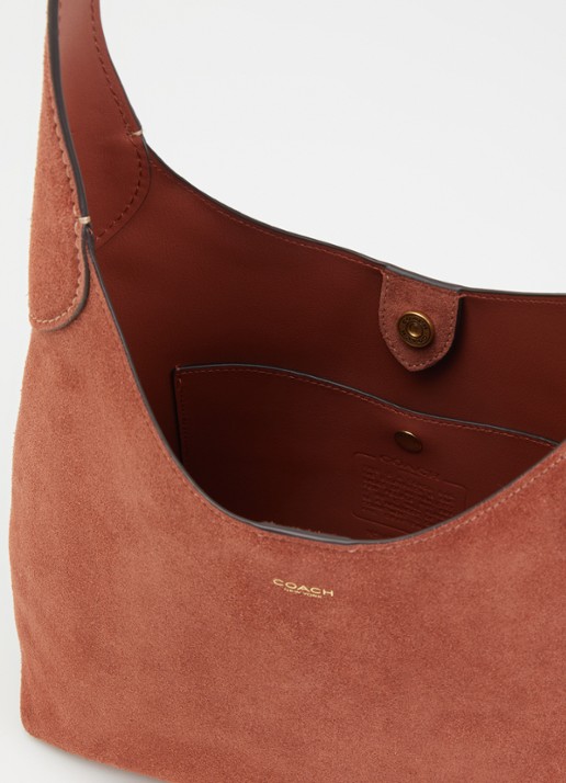 Coach Brooklyn 28 schoudertas van suéde  - detail 3 steenrood