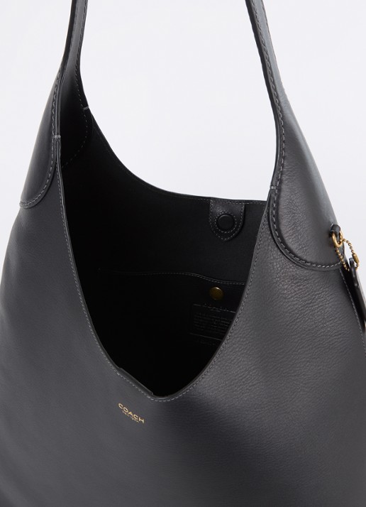 Coach Brooklyn 39 schoudertas van leer - detail 4 zwart
