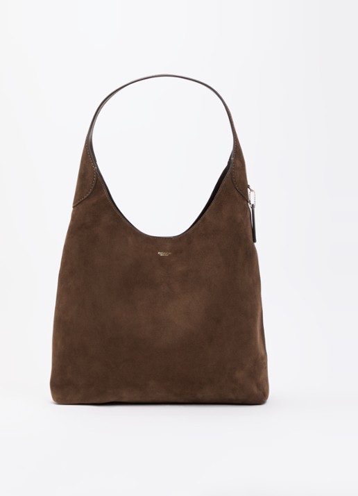 Coach Brooklyn 39 schoudertas van suède met logo