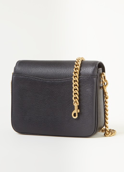Coach Cassie crossbodytas van leer  - detail zwart