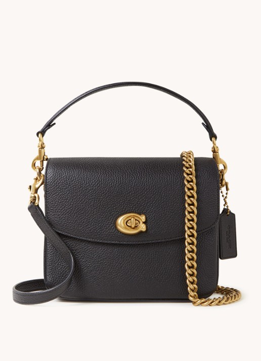 Coach Cassie crossbodytas van leer  - voorkant 3 zwart