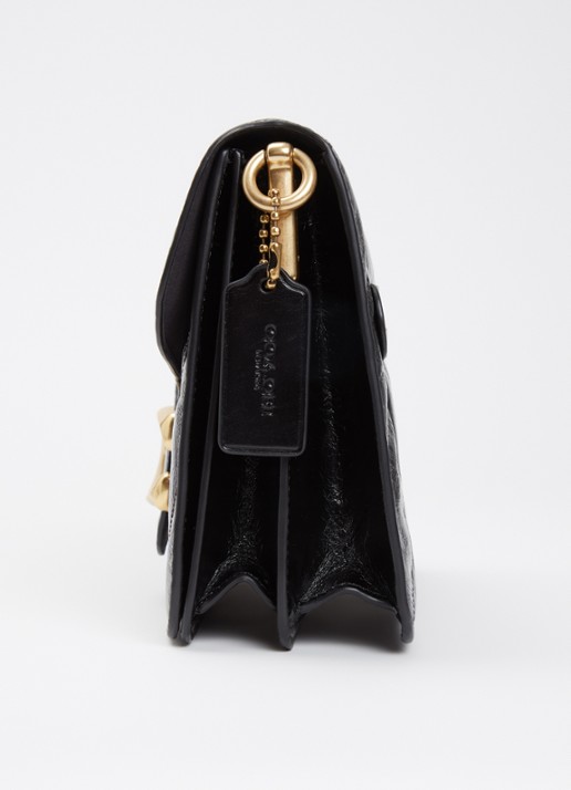 Coach Chain Tabby schoudertas van leer met quilt patroon en afneembare schouderriem - detail 5 zwart