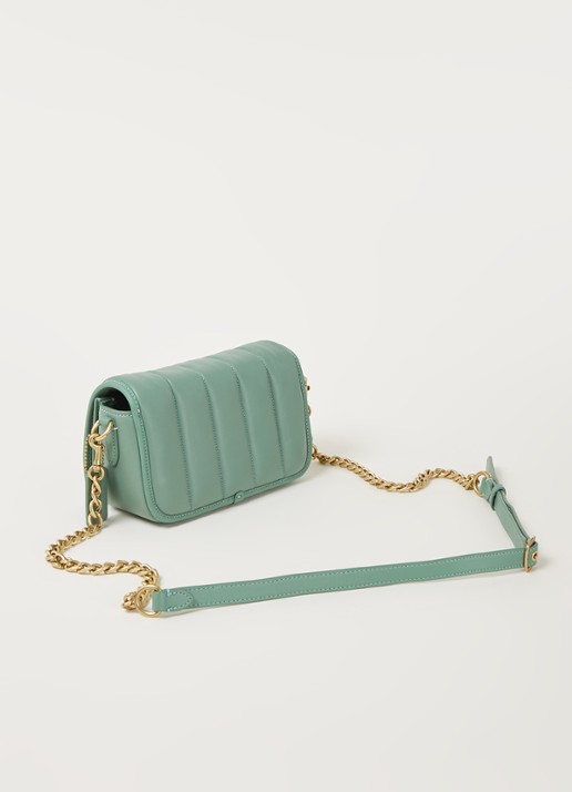 Coach Dinky 18 crossbodytas van quilted leer - achterkant 4 mint