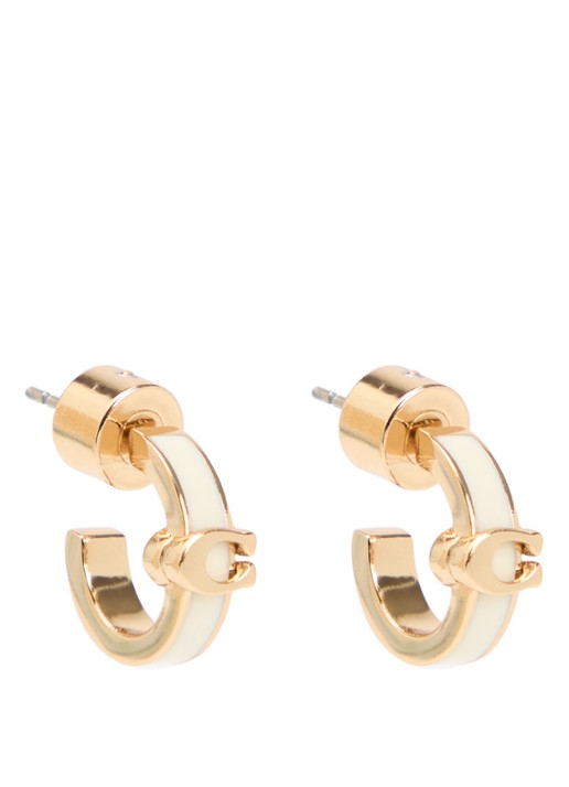 Coach Enamel C Huggie oorringen