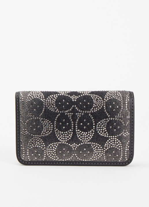 Coach Essiential portemonnee van leer met strass
