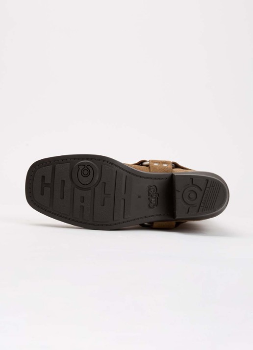 Coach Harness laars van suède - detail 3 donkerbeige