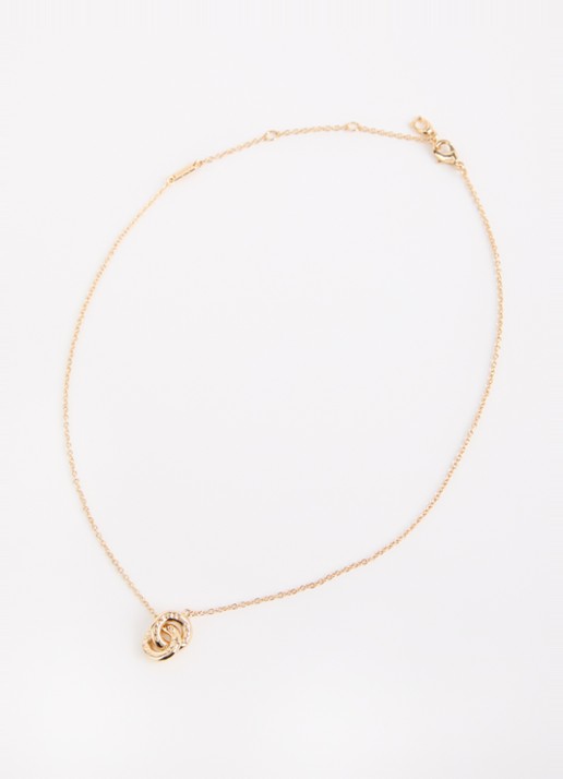 Coach Interlocking Ring ketting - detail goud
