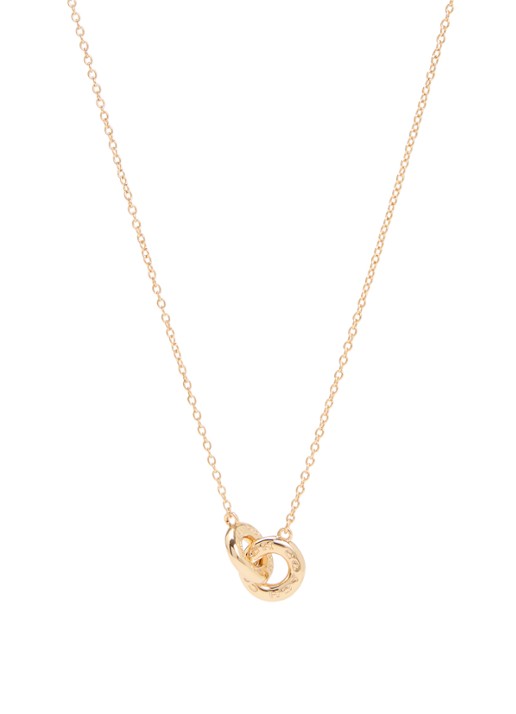 Coach Interlocking Ring ketting - voorkant 3 goud