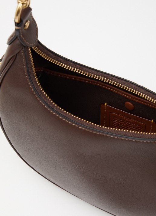 Coach Jonie 22 schoudertas van leer - detail 4 donkerbruin