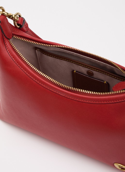 Coach Juliet 25 schoudertas van leer met logo  - detail 2 rood