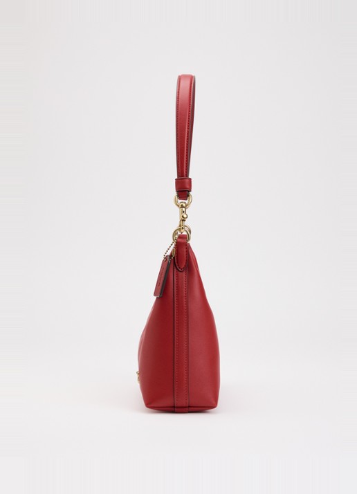 Coach Juliet 25 schoudertas van leer met logo  - detail 3 rood