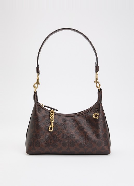 Coach Juliet 25 schoudertas van leer met logoprint