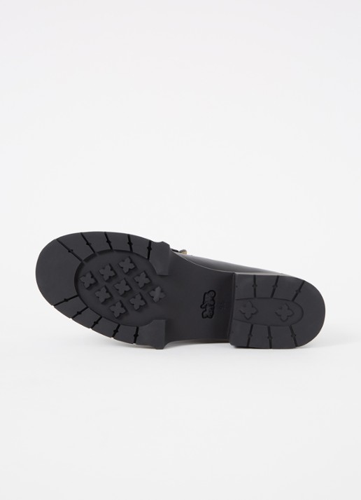 Coach Leah loafer van leer met logo - detail 5 zwart