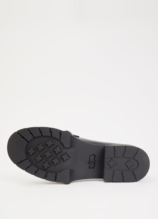 Coach Leah loafer van leer met logo - detail 4 zwart