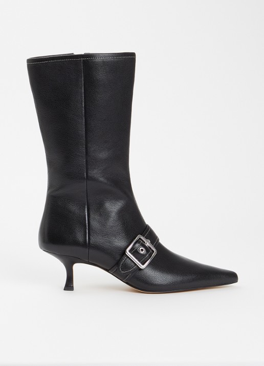 Coach Margot laars van leer met gespdetail