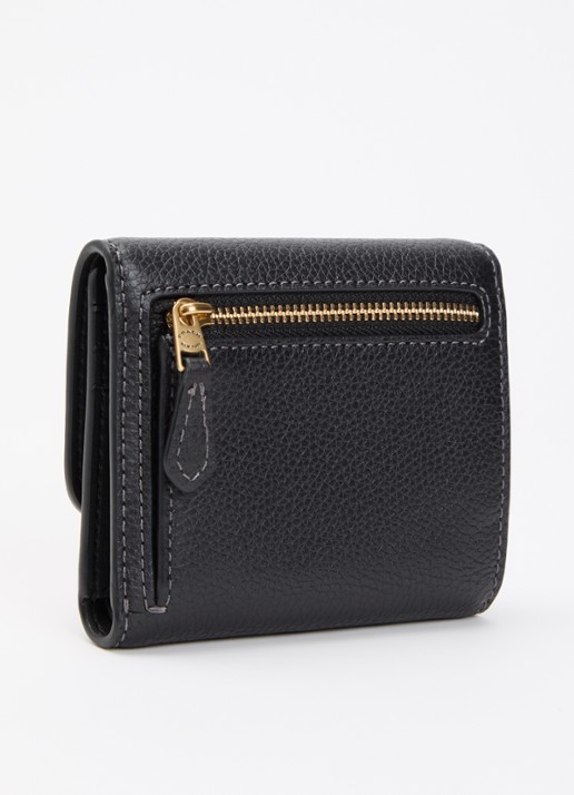 Coach Mila Small portemonnee van leer met logo - achterkant zwart