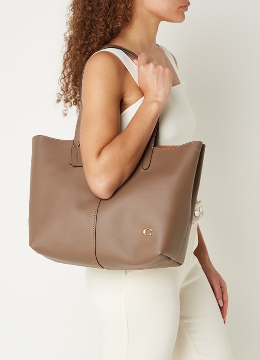 Coach North shopper van leer - voorkant 3 bruin