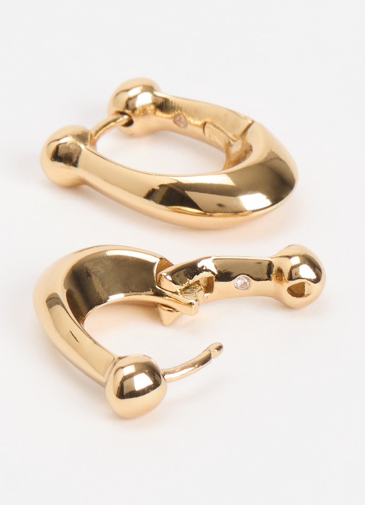 Coach Oorringen met logo - detail 3 goud