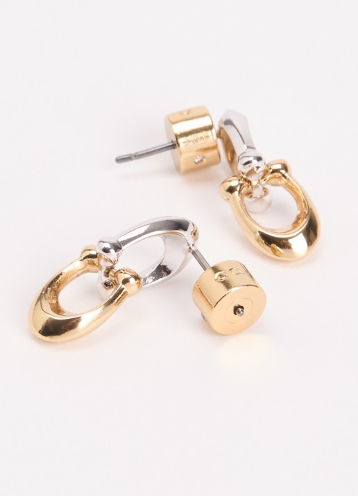 Coach Oorstekers met hanger - detail 3 zilver
