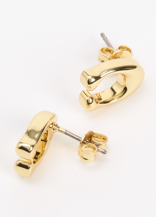 Coach Oorstekers met logo - detail 3 goud