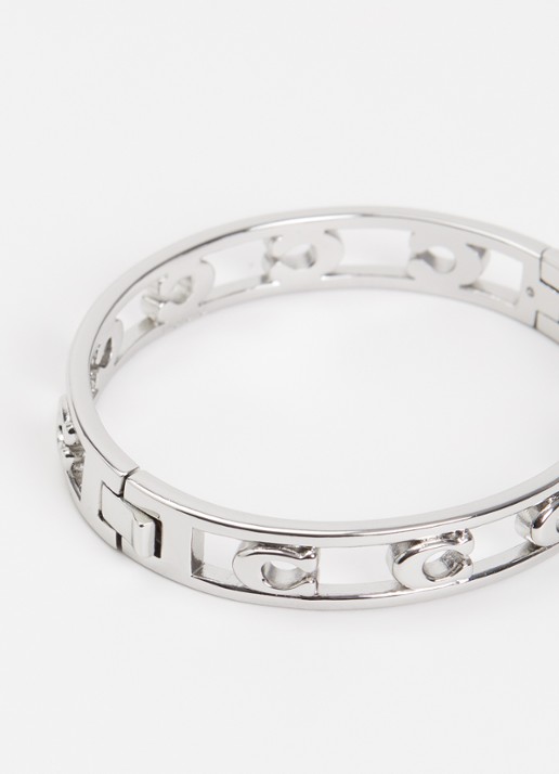 Coach Open C Hinged bangle - detail 2 zilver