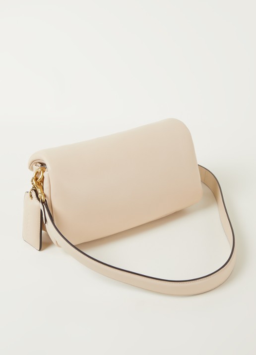Coach Pillow Tabby 26 gewatteerde schoudertas van leer - achterkant creme