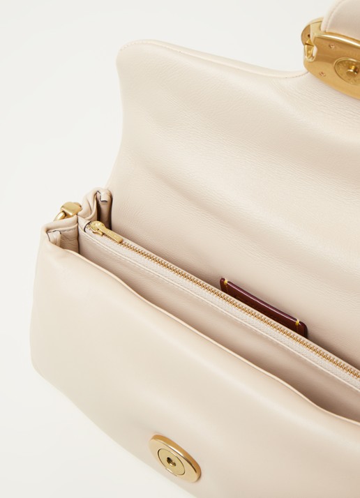 Coach Pillow Tabby 26 gewatteerde schoudertas van leer - detail 4 creme