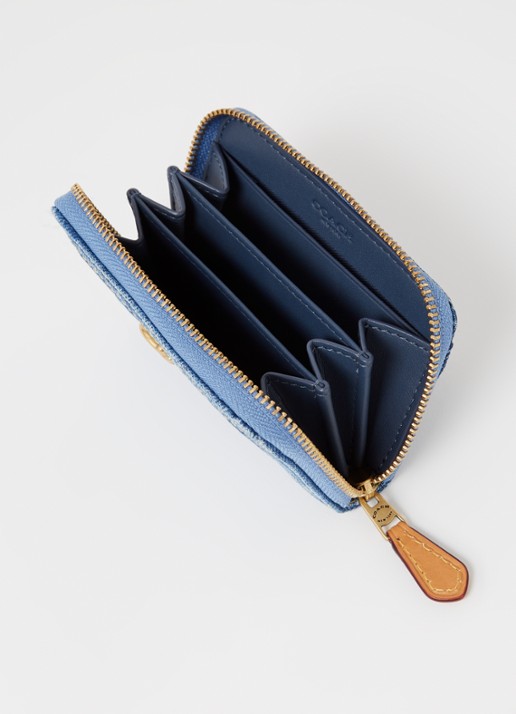 Coach Portemonnee van denim - voorkant 2 indigo