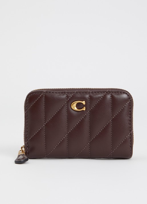 Coach Portemonnee van leer met quilt patroon