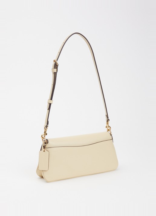 Coach Refined schoudertas van leer met afneembare schouderriem - achterkant 7 geel