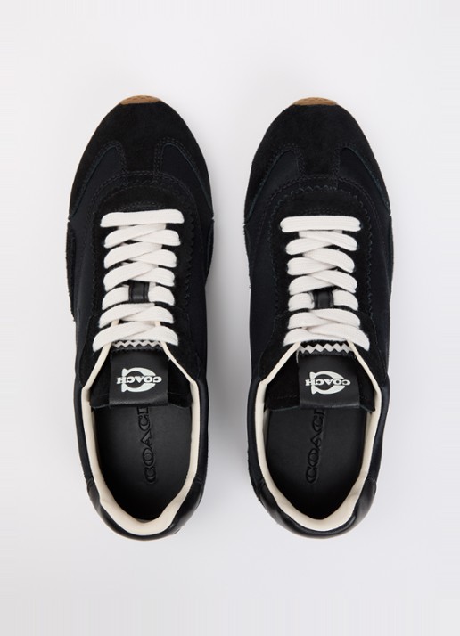 Coach Sneaker met details van suède - detail 4 zwart