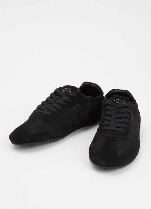 Coach Soft sneaker met suède details - detail 2 zwart