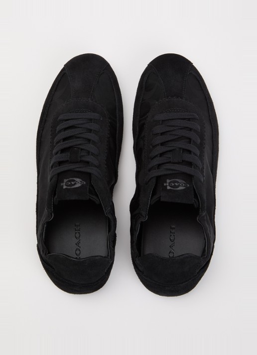 Coach Soft sneaker met suède details - detail 3 zwart