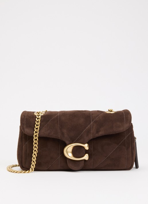 Coach Soft Tabby 20 schoudertas van suède met quiltpatroon