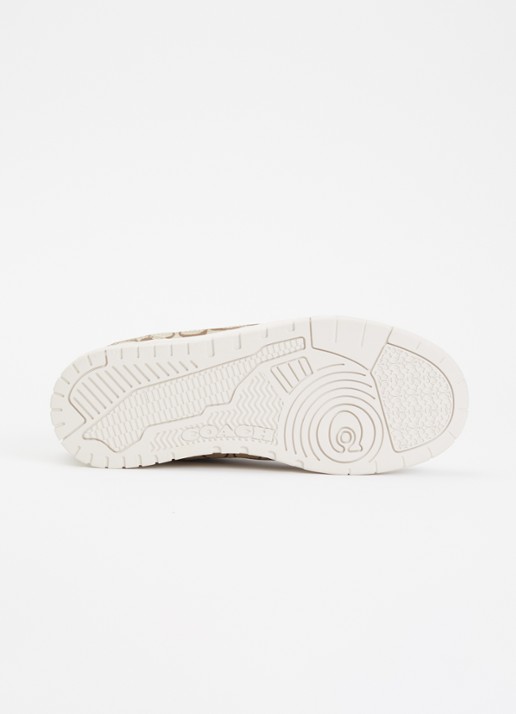 Coach SoHo sneaker met logoprint en details van satijn - detail 4 gebroken wit