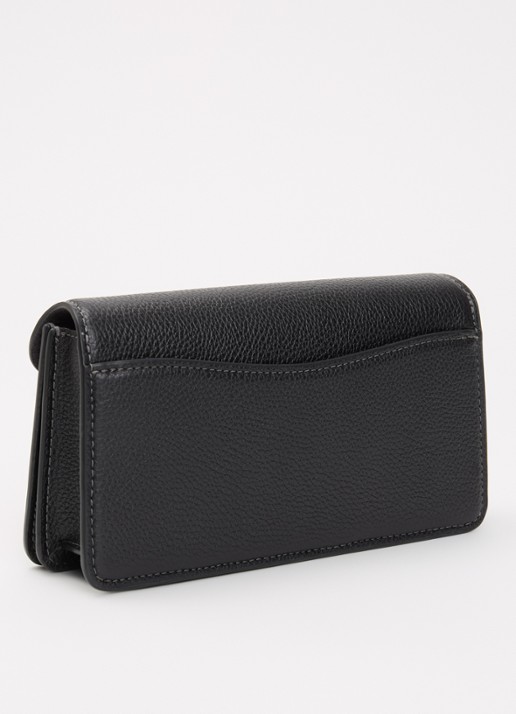 Coach Tabby 19 crossbody tas van leer met afneembare schouderriem - achterkant zwart