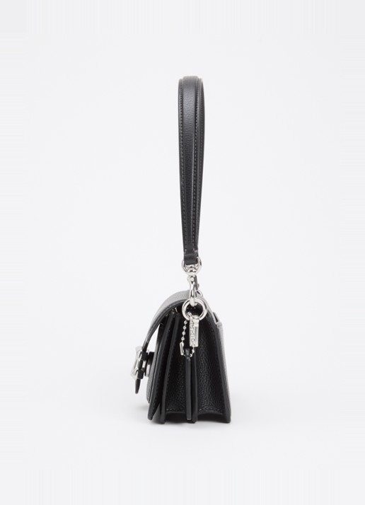 Coach Tabby 20 schoudertas van leer met afneembare schouderriem - detail 3 zwart
