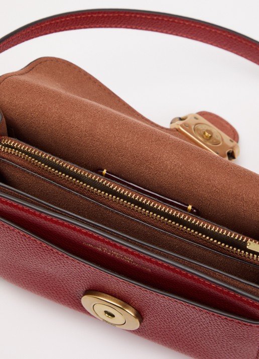 Coach Tabby 20 schoudertas van leer met afneembare schouderriem - detail 2 rood