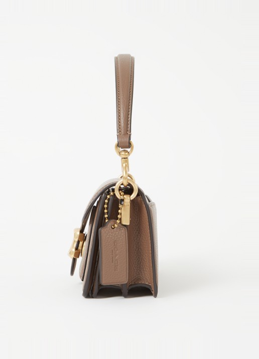 Coach Tabby 20 schoudertas van leer met logo - detail 3 lichtbruin
