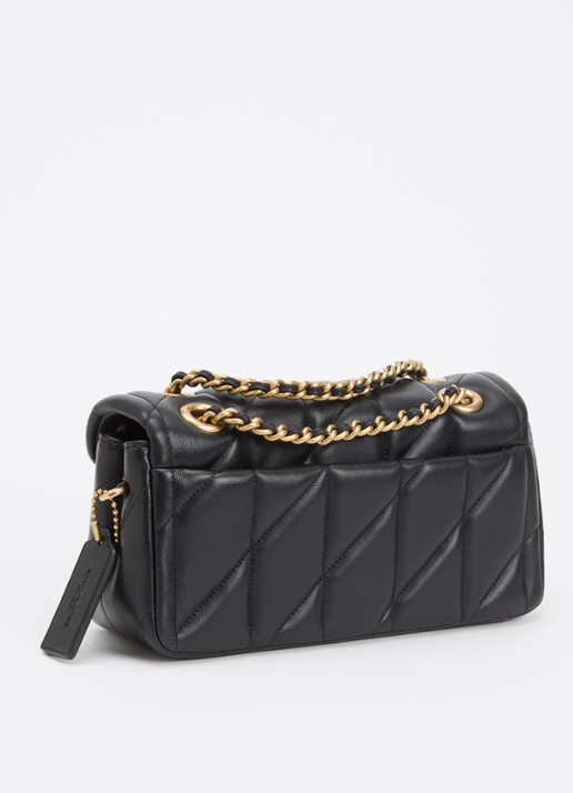 Coach Tabby 20 schoudertas van leer met quiltpatroon - achterkant zwart