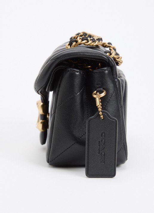 Coach Tabby 20 schoudertas van leer met quiltpatroon - detail 6 zwart