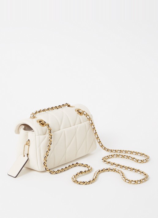 Coach Tabby 20 schoudertas van quilted leer - achterkant 6 gebroken wit