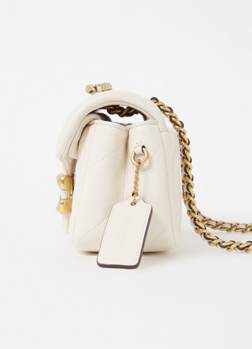 Coach Tabby 20 schoudertas van quilted leer - detail 5 gebroken wit