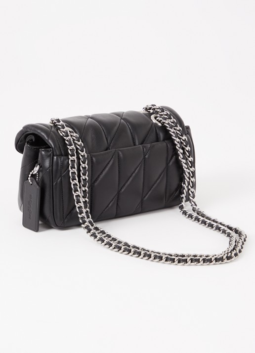 Coach Tabby 20 schoudertas van quilted schapenleer - achterkant zwart