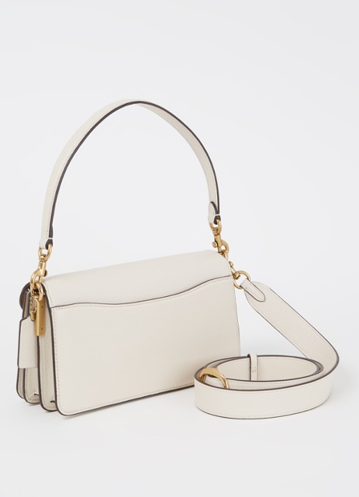 Coach Tabby 26 schoudertas van leer - achterkant creme