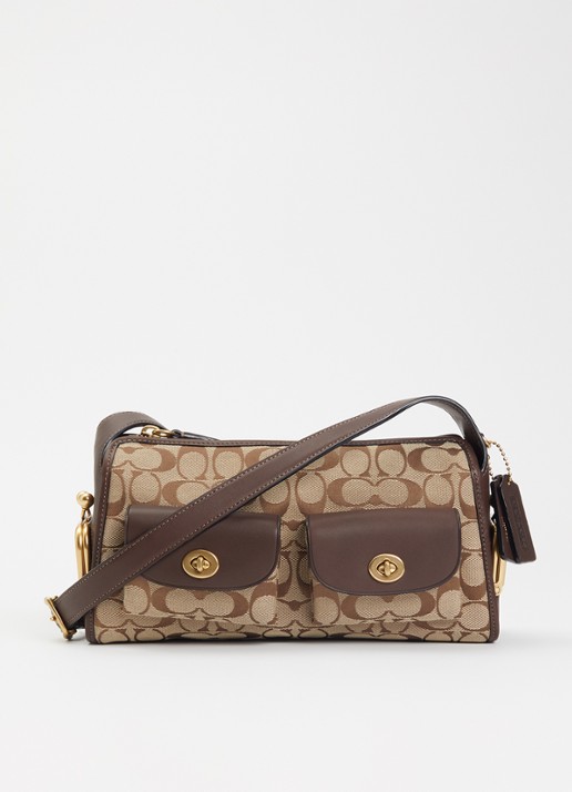 Coach Turnlock Haversack 27 schoudertas met logoprint en verstelbare schouderriem