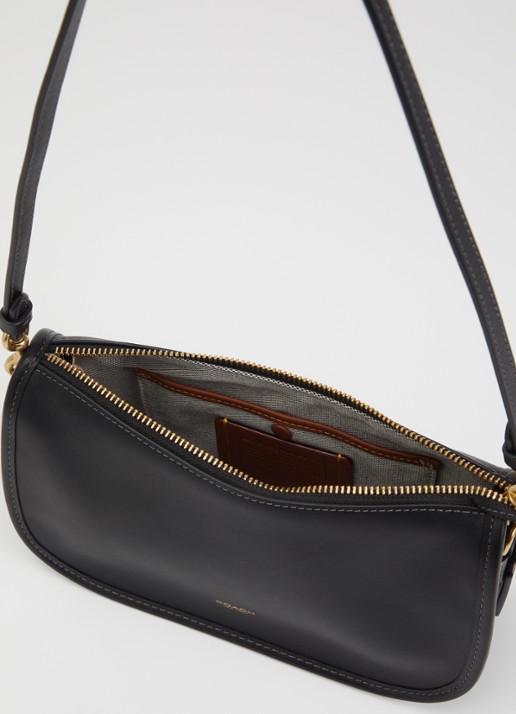 Coach Waverly schoudertas van leer met afneembare schouderriem - detail 5 zwart