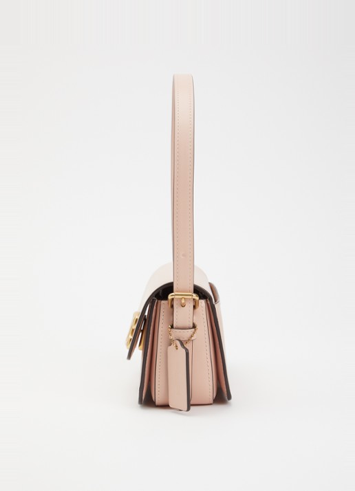 Coach Zoe schoudertas van leer - detail 2 zalmroze